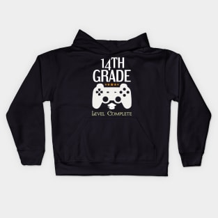 14th Grade Level Complete Video Gamer Birthday Gift Kids Hoodie